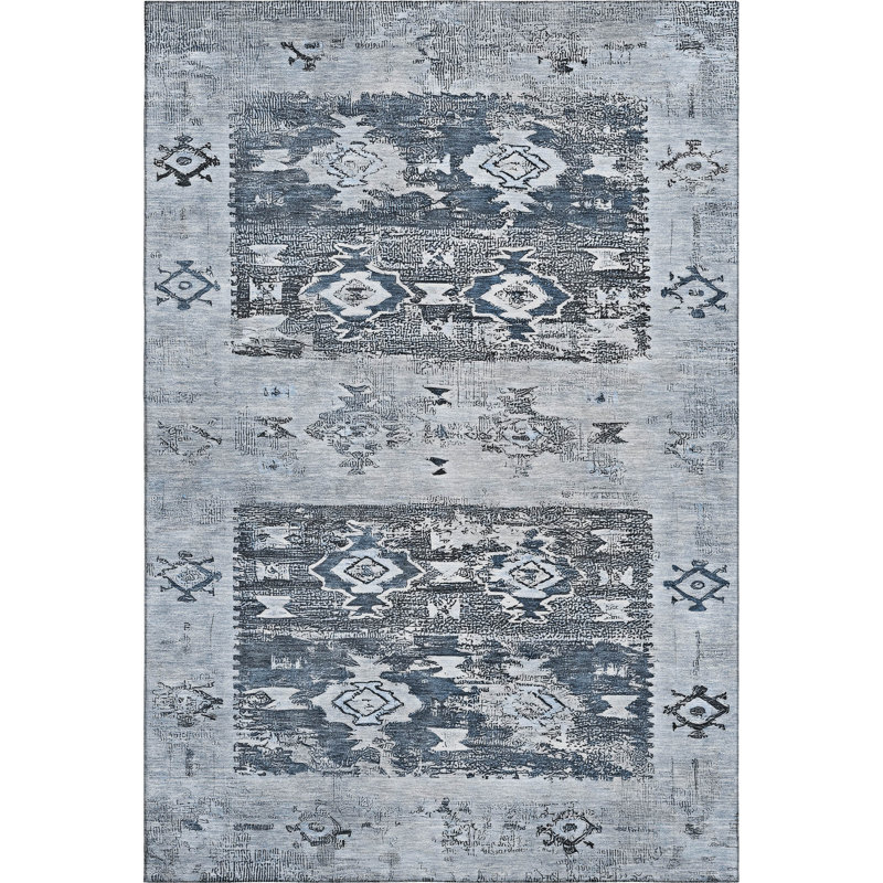 Premium Machine Washable Honig AMF1662 Global Rug, Rectangle 3' x 5'