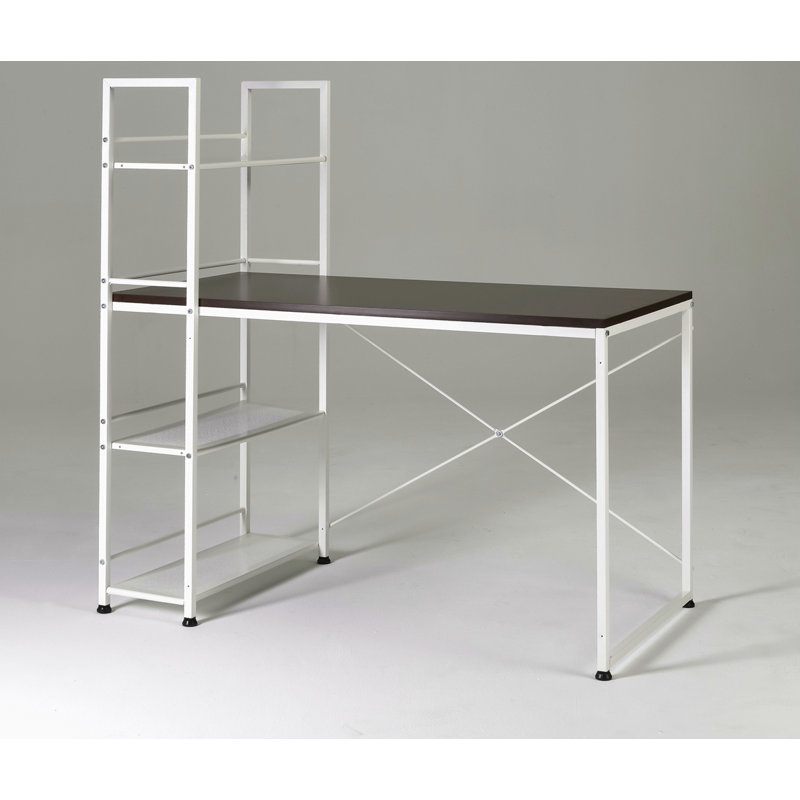 Bureau réversible en bois Smart Workstation blanc / brun