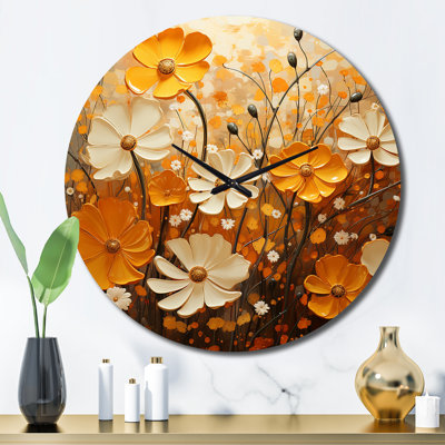 Cleata - Horloge murale florale