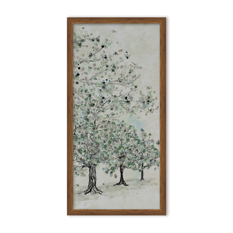 Nature Inspired "Dappled Canopy" Canvas Wall Art By , 24" H x 12" W, Framed Canvas, White