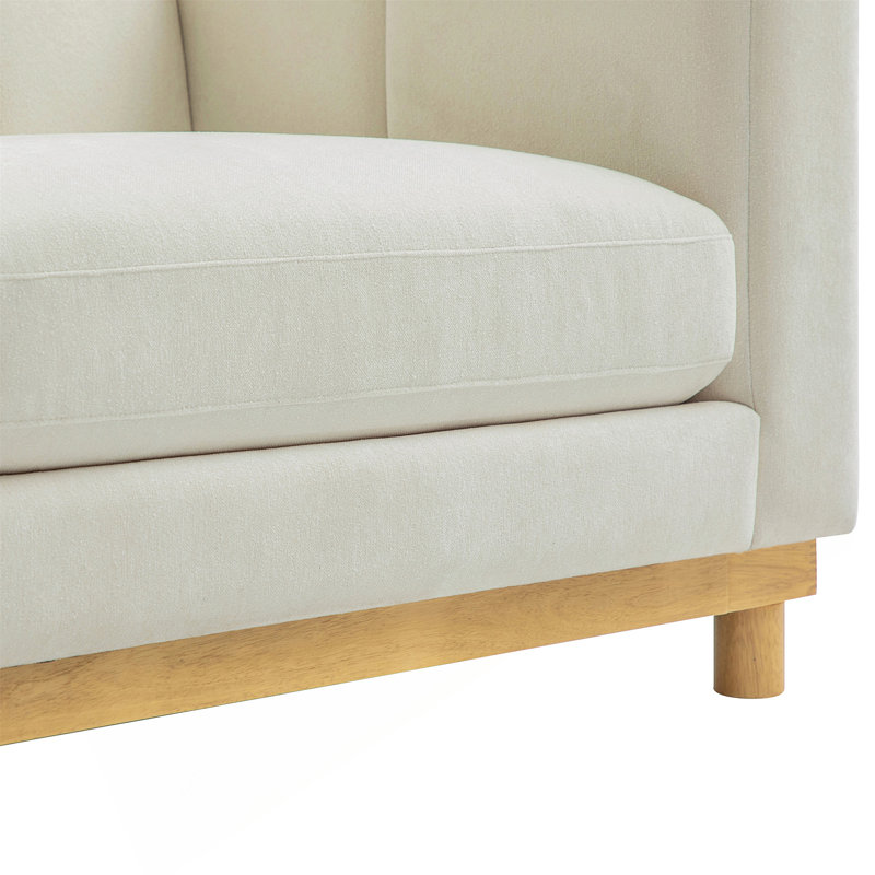 Canapé rembourré - conception minimaliste moderne, Bois naturel, Beige