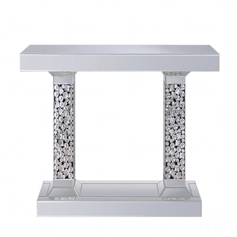 Console avec miroir et fausses pierres précieuses
