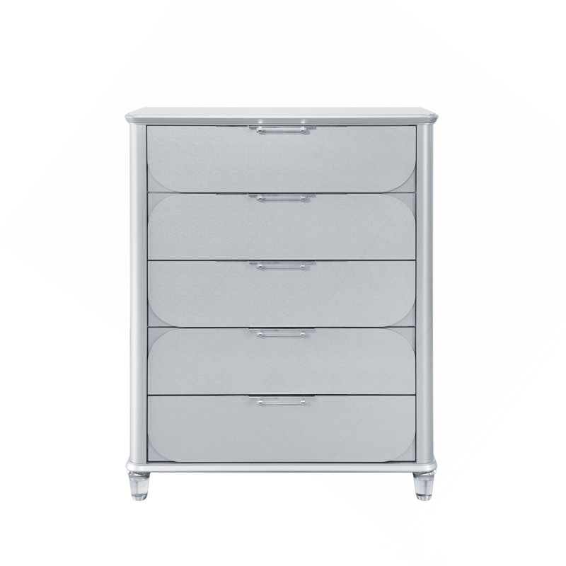 Commode argentée LAURA