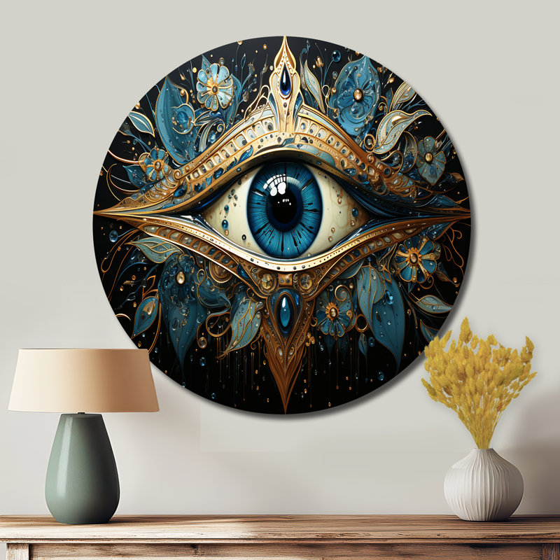 Trainor - Art spirituel rond en métal, H 16 po x l 16 po