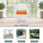 White Wicker Chair With Orange Cushion-2029405153-2029405154