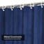 Rideau de douche à motif abstrait bleu foncé avec 12 crochets-912444581
