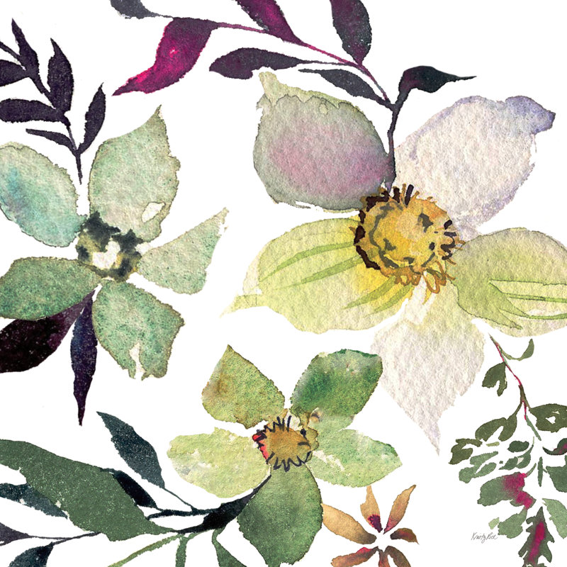 " Hellebore Ya Doing III " by Kristy Rice Painting Print, 20" H x 20" W x 1.25" D