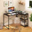 L-Shaped Metal Base Computer Desk