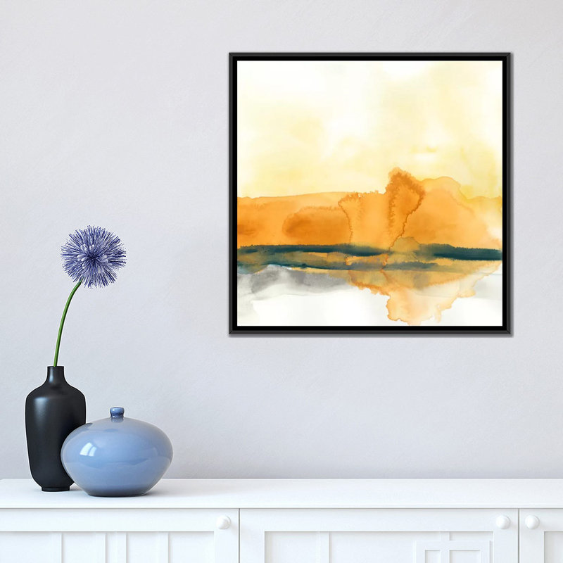 « mesa horizon i », impression sur toile, H 18 po x l 18 po x P 1,5 po, Toile avec cadre noir, Pas de tapis
