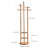 Wooden Coat Rack Stand With Rotating Hooks, Freestanding Clothes Hanger Organizer For Bedroom, Entryway, Living Room