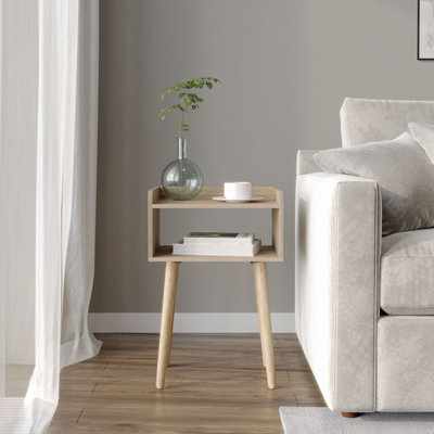 Zilla  40cm W Solid Wood Bedside Table