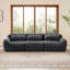 Tissu moelleux doux et moelleux de 114 po, canapé modulaire modulaire, conception ergonomique avec coussins décoratifs, raccordement à boucle à compression complète pour étude, cinéma maison-1223170621-1223170622