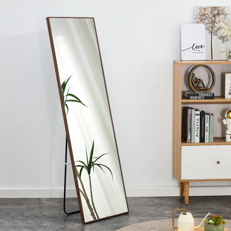 Miroir Quinnisha, Brun, Bois manufacturé en double, H 63 po x l 19 po
