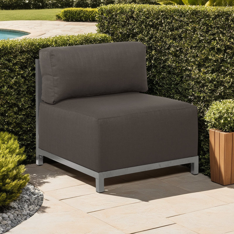 Fauteuil de chambre Woodsen, Charbon paysage marin, Titane