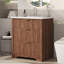 Meuble-lavabo cannelé avec évier, meuble-lavabo autoportant Farmhouse-126257018-126257022