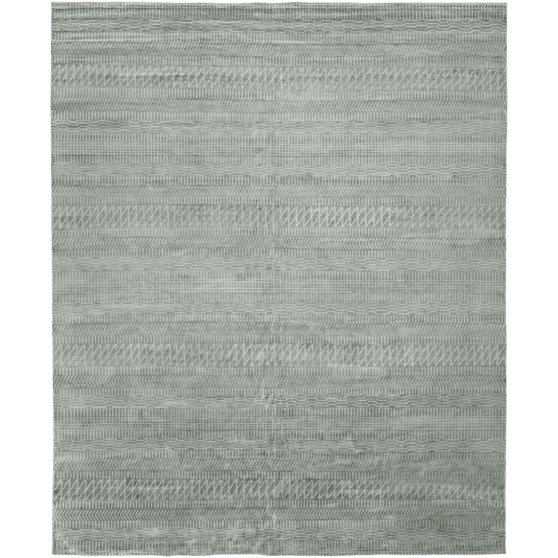Heacock Viscose Striped Indoor Rug, Rectangle 8' x 10'