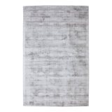 Silk Area Rug in Light Gray