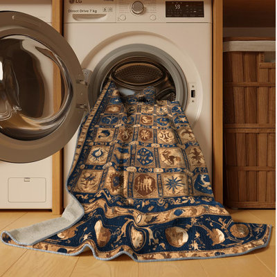 Tapis gris français lavable à la machine