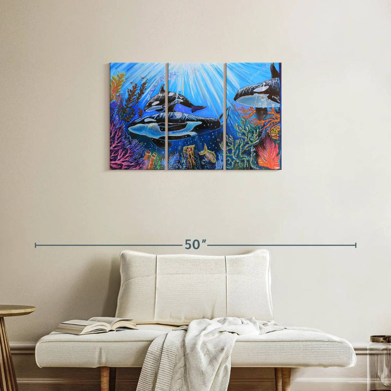 Brampt Killer Whales, 20" H x 33" W