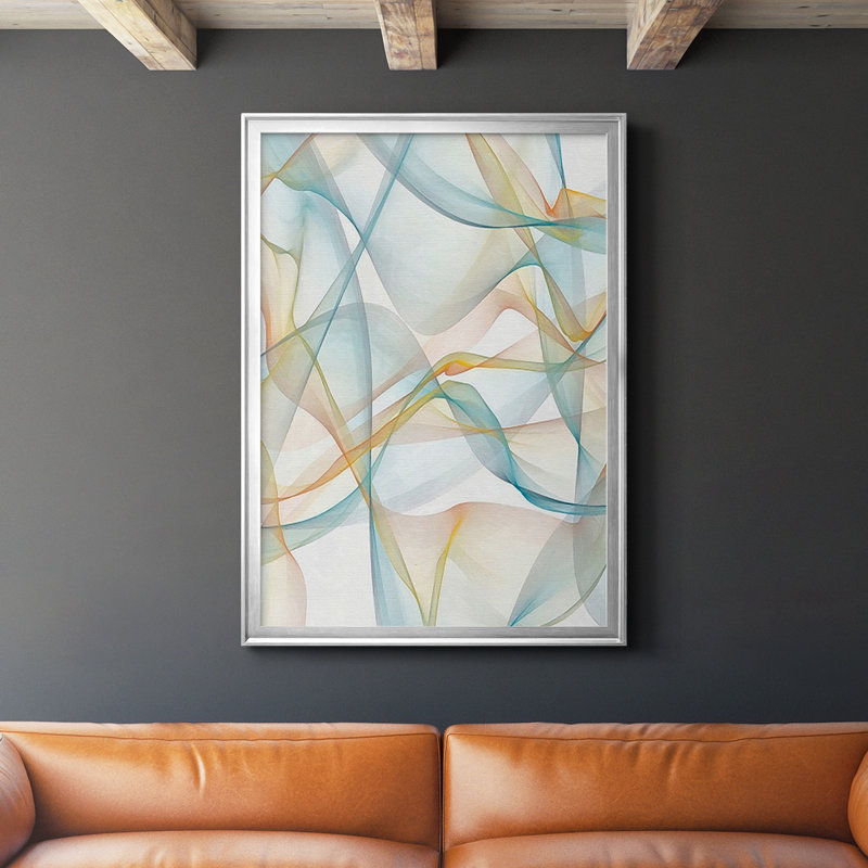 Destinay Curves and Waves IV - reproduction de cadre photo, Argent, H 24,5 po x l 18,5 po x P 1 po
