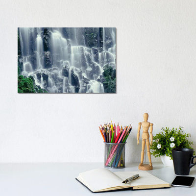 Or, Mount Hood Nf. Mount Hood Wilderness, Ramona Falls Is Formed By A Small Creek by John Barger - Wrapped Canvas Print