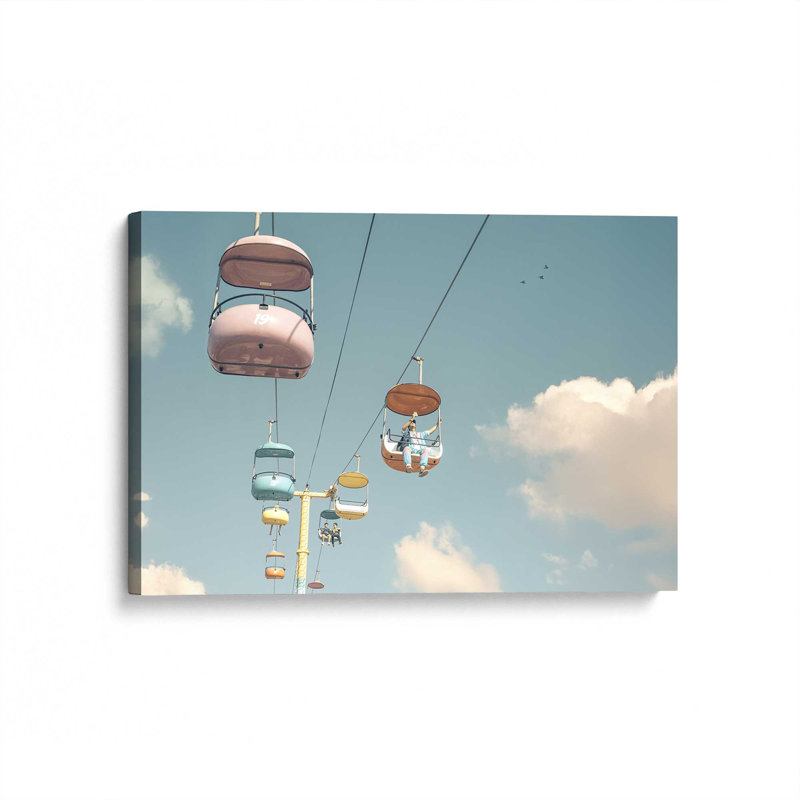 «Pastel Sky Ride Over Clouds» sur toile, H 12 po x l 18 po, Toile tendue, 1