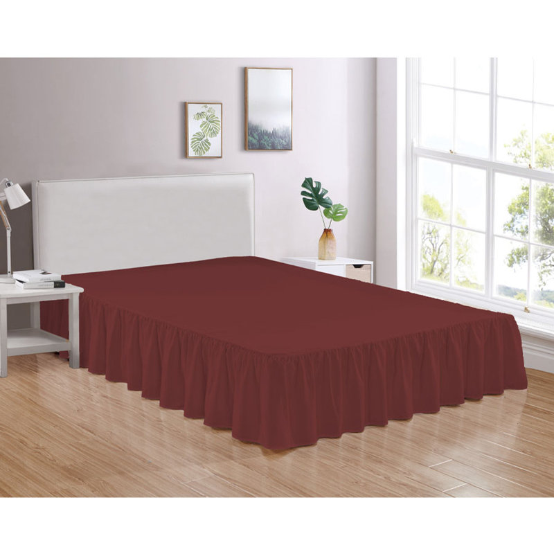 Bedskirt 4 Bed Skirt, California King, Burgundy