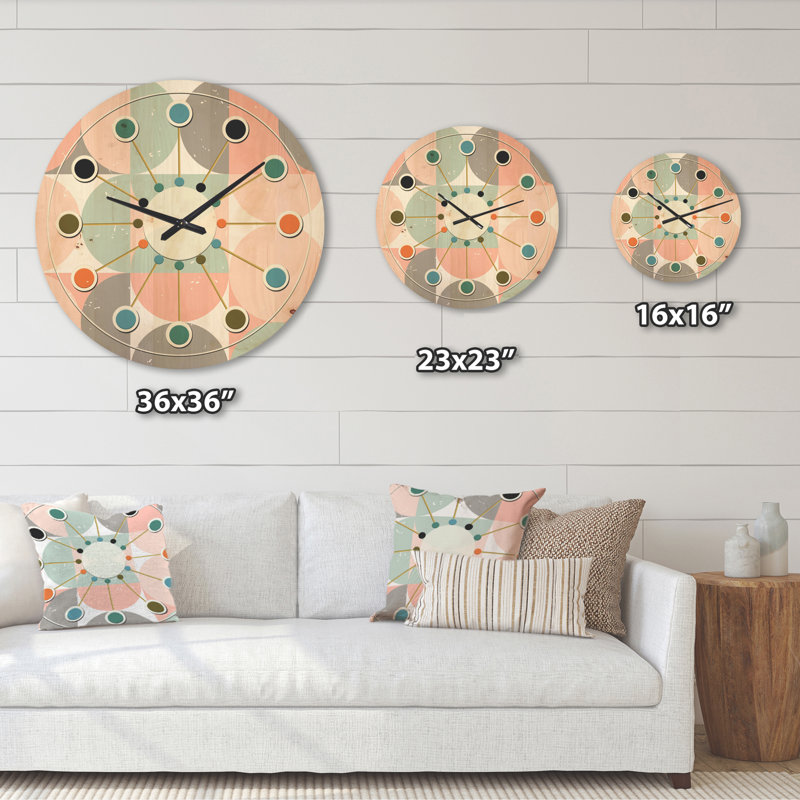 Horloge murale circulaire en bois II, Grand
