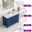 Meuble-lavabo autoportant 48 po avec comptoir en marbre 48 po-711614423
