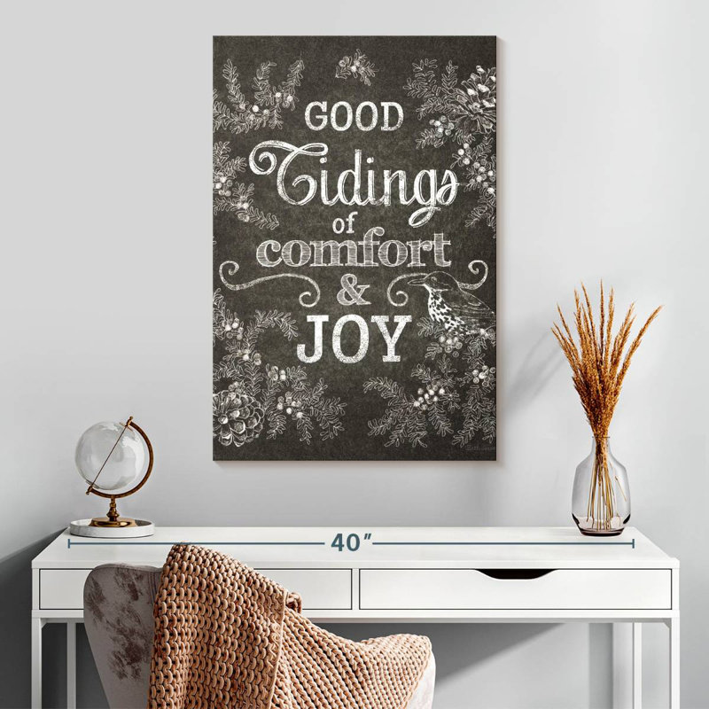 Lelend, tableau noir de Noël, H 30 po x l 20 po