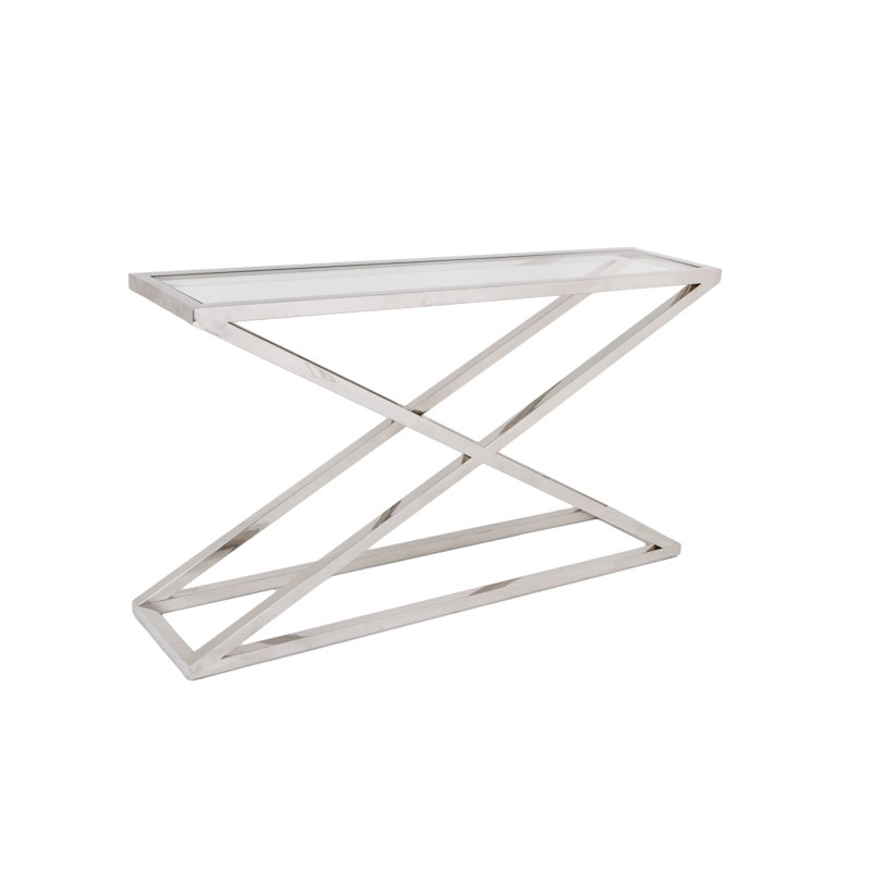 Decimus 130cm Glass Top Console Table