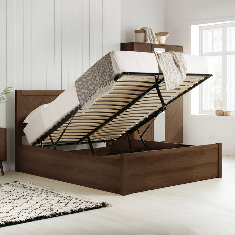  Mardell Ottoman Storage Bed, Walnut, Double (4'6)