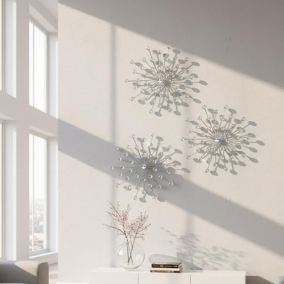 Ensemble de 3 décorations murales Sunburst
