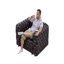 Ensemble de canapé modulaire en forme de L 75,1 po, canapé modulaire rembourré en similicuir 3 places avec conception touffetée à la main pure, 3 coussins, combinaison multiple pour le salon