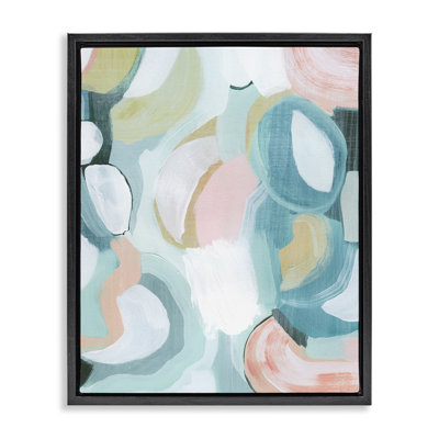  «Pastel Round Forms», art mural encadré flottant par Grace Popp