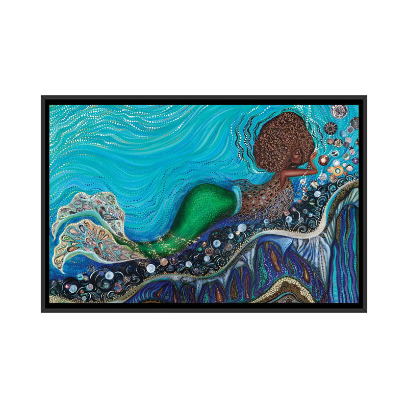 " Yemaya's Nursery " by Ashley Joi, No Mat, 40'' H x 60'' W x 1.5'' D, Black Framed Canvas