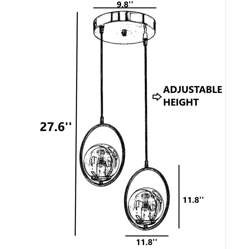2 - Light Black Pendant