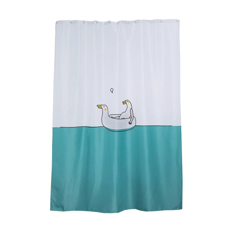 Rideau de douche en polyester avec crochets