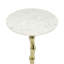Table d'appoint élégante en marbre avec base en aluminium de forme bambou, parfaite pour les intérieurs modernes et classiques.