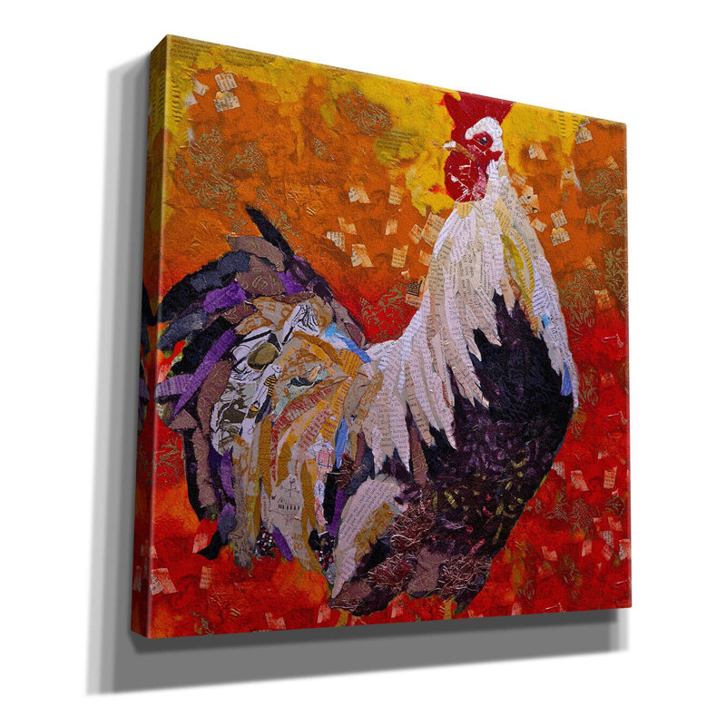 Impression sur toile Kahaan CockADoodle D par St. Hilaire Elizabeth, H 18 po x l 18 po x P 0,75 po