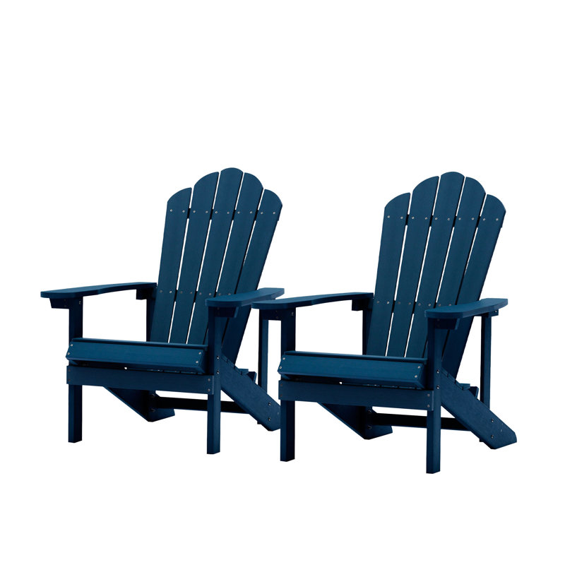 Chaise Adirondack en plastique Clearbrook, Bleu marine