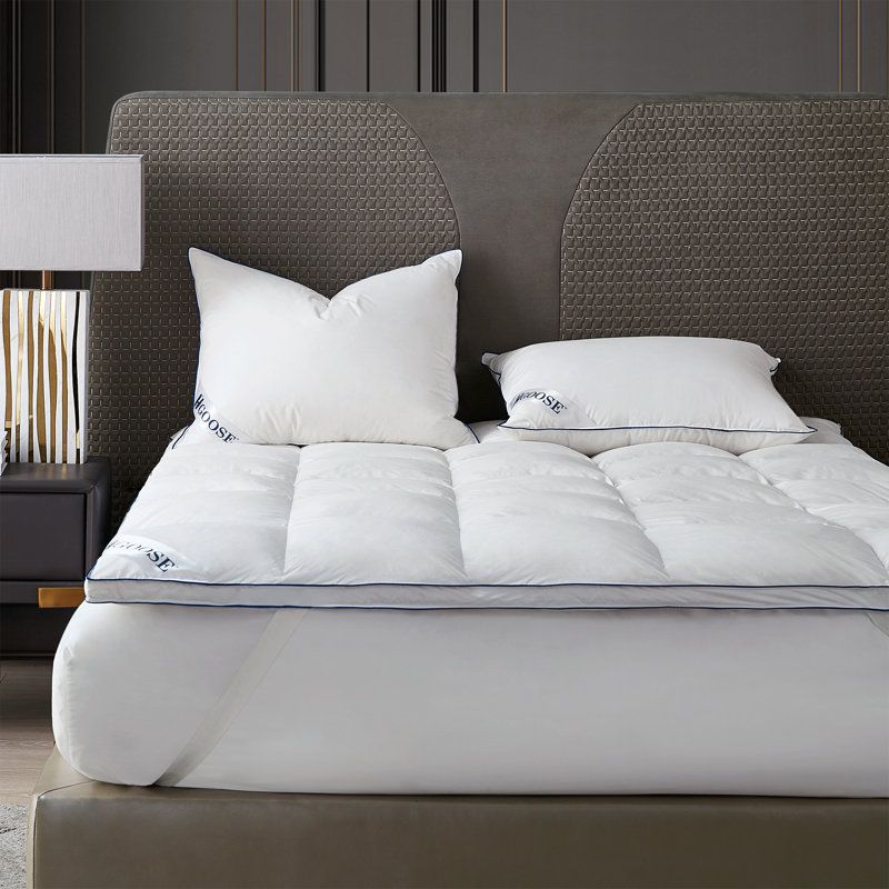 HGOOSE 2" Hungarian Down Feathers Mattress Topper, California King