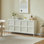 Armoire de rangement moderne de 67 po avec ouverture basculante, charnières à fermeture en douceur et support mural antidérapant