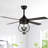 Kahliel 52" Industrial 4-Light Caged Ceiling Fan with Lights and Remote, 6-Speed Reversible Ceiling Fan-507656236-507768121