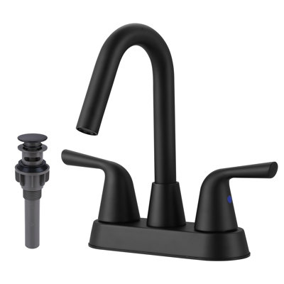 Robinet pour salle de bain à 2 poignées avec ensemble de bonde centrales