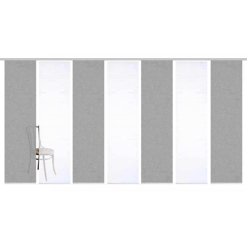 Semi Sheer Sliding Panel, in Grey