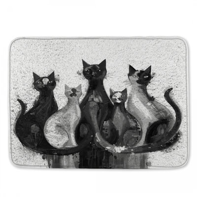 Tapis de bain monochrome