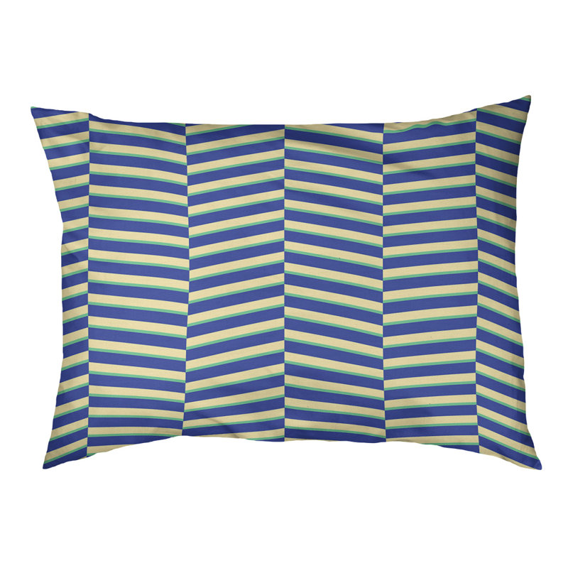 Coussin pour chien Cheng, Bleu / Vert / Jaune, Grand (l 50 po x P 7 po x H 40 po)