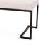 Banc rembourré beige à boutons, design contemporain, pieds à finition lisse, coutures losangées, structure en fer, profondeur de 45,06 po, largeur de 15 po, hauteur de 18,43 po, assemblage inclus-1941200007