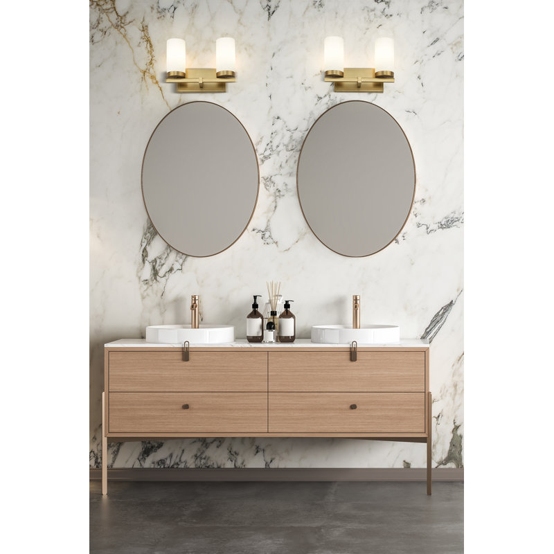 Avers 2 Light Vanity, Gold